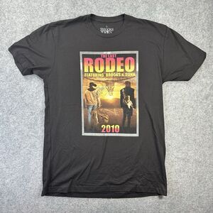 Brooks & Dunn The Last Rodeo 2010 Shirt Mens Lrg Black Signed  Auto Concert Tee